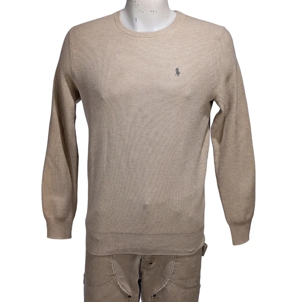 Polo Ralph Lauren Men's Waffle Knit Crew Neck Sweater Pony Logo Sz S NWT $125